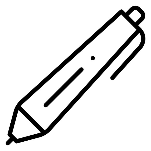 Ícono de negocio vectorial moderno y plano de alta calidad de pluma en fondo aislado