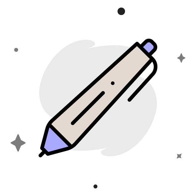 Ícono de negocio vectorial moderno y plano de alta calidad de pluma en fondo aislado