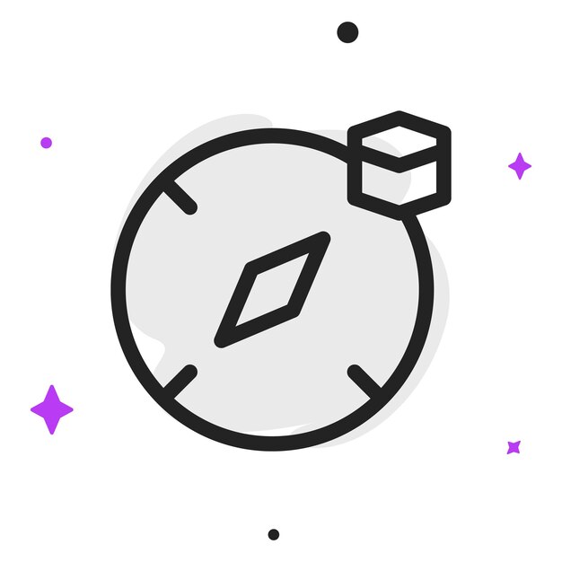 Icono de negocio vectorial moderno y plano de alta calidad de qibla en un fondo aislado