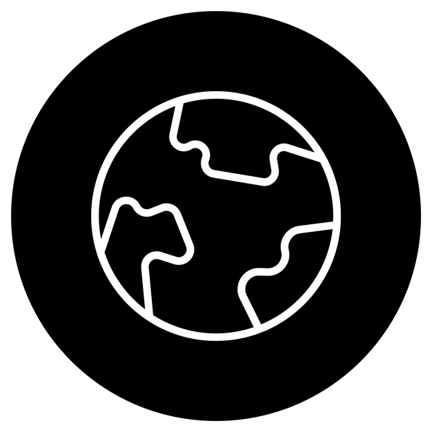 Icono de negocio vectorial moderno y plano de alta calidad de la tierra en un fondo aislado
