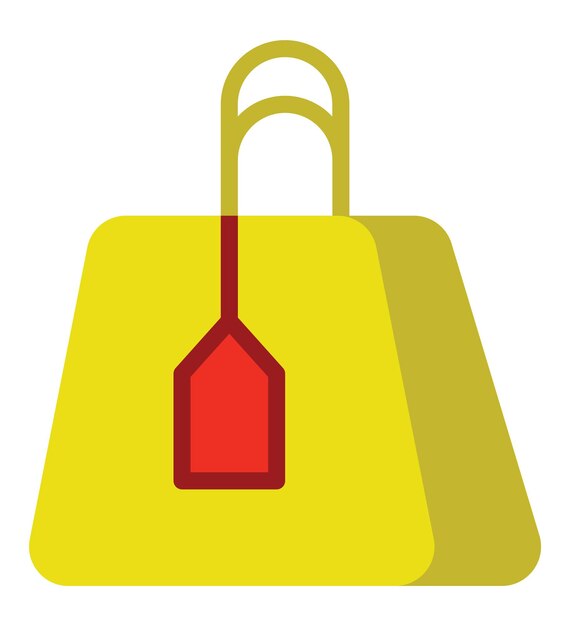 Icono de negocios de alta calidad, moderno y de vector plano de la bolsa de compras en un fondo aislado