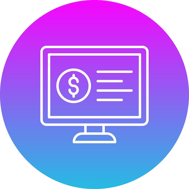 Icono de negocios en línea