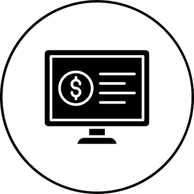 Icono de negocios en línea