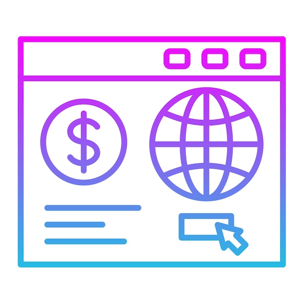 Icono de negocios en línea