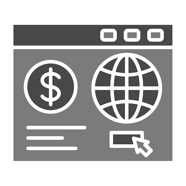 Icono de negocios en línea
