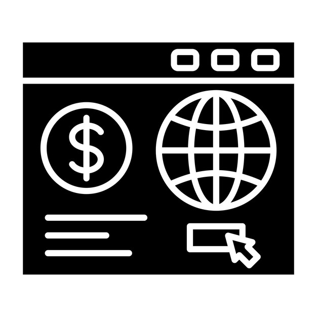 Icono de negocios en línea