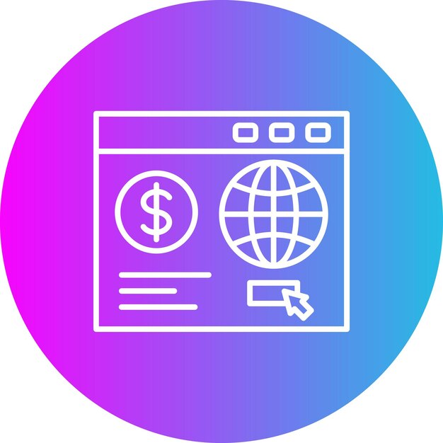 Icono de negocios en línea