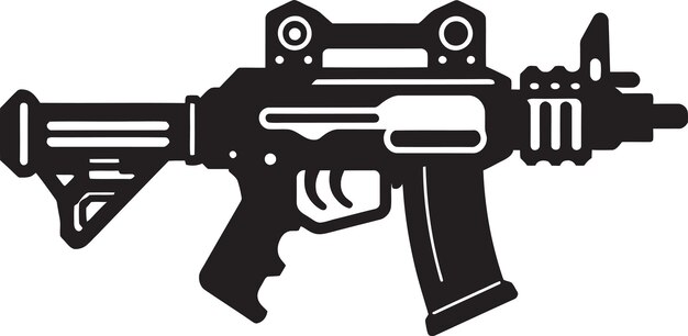 El icono negro dinámico de playtime paragon con el diseño del logotipo de toy gun micro maverick sleek vector símbolo de