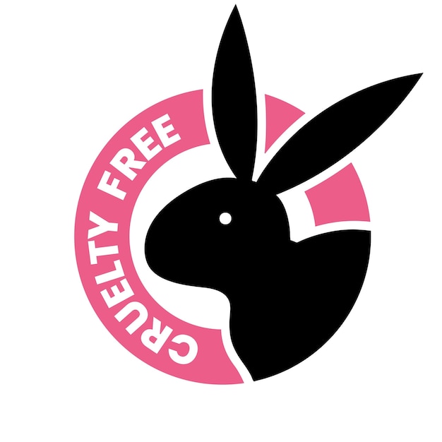 Icono negro y rosa sin crueldad 1