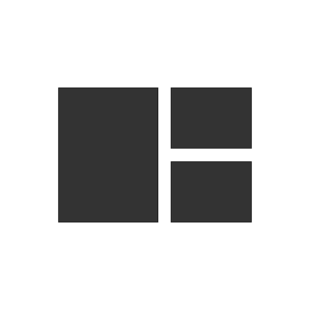 Icono negro de la ventana de diseño del logotipo