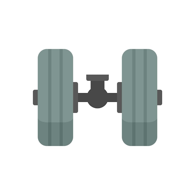 Icono de neumáticos de reparación de aviones Ilustración plana del icono de vector de neumáticos de reparación de aviones aislado sobre fondo blanco