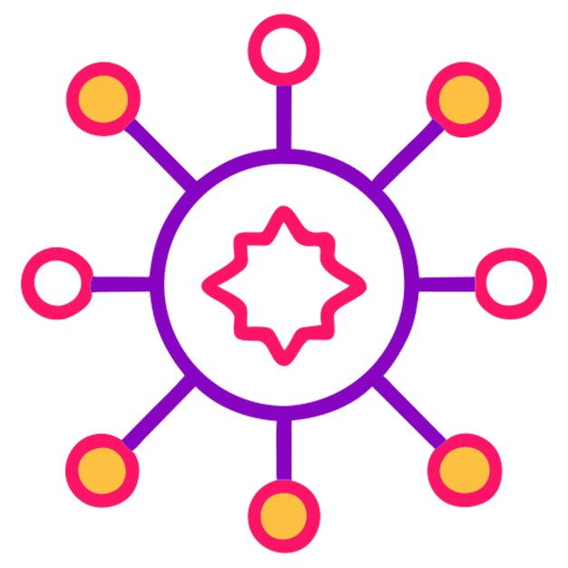 un icono de neurona redonda