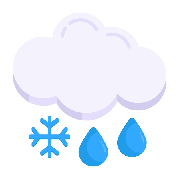 Vector icono de nieve en un diseño perfecto