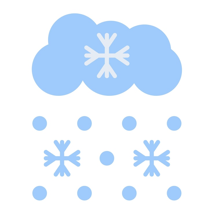 Vector icono de la nieve