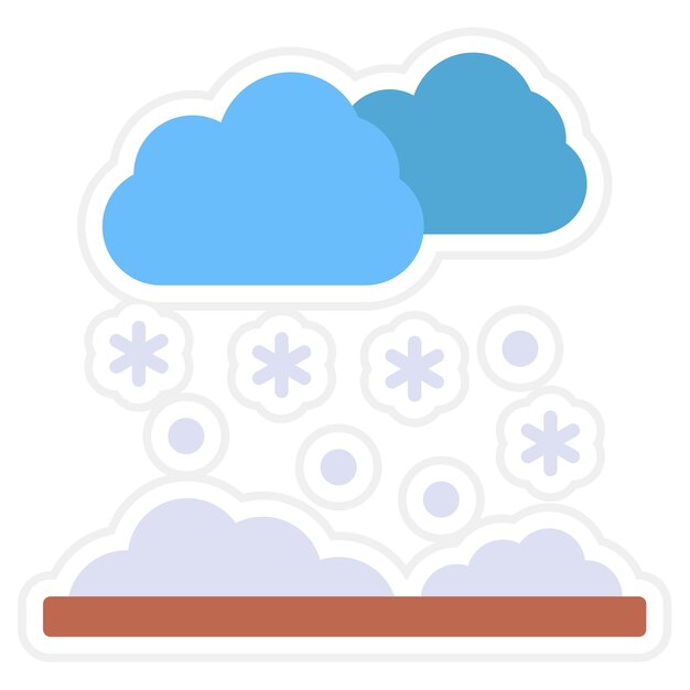 Vector icono de la nieve