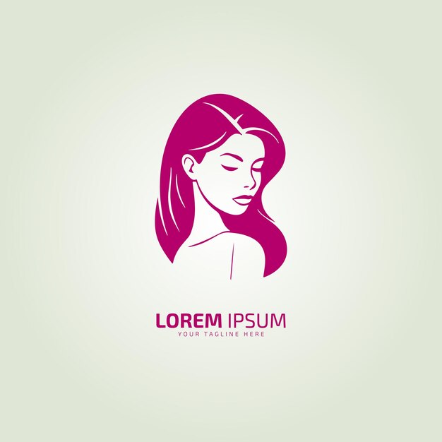 Icono de la niña Ilustración vectorial plantilla Ilustración de diseño Ilustración símbolo de estilo de dama silueta mujer