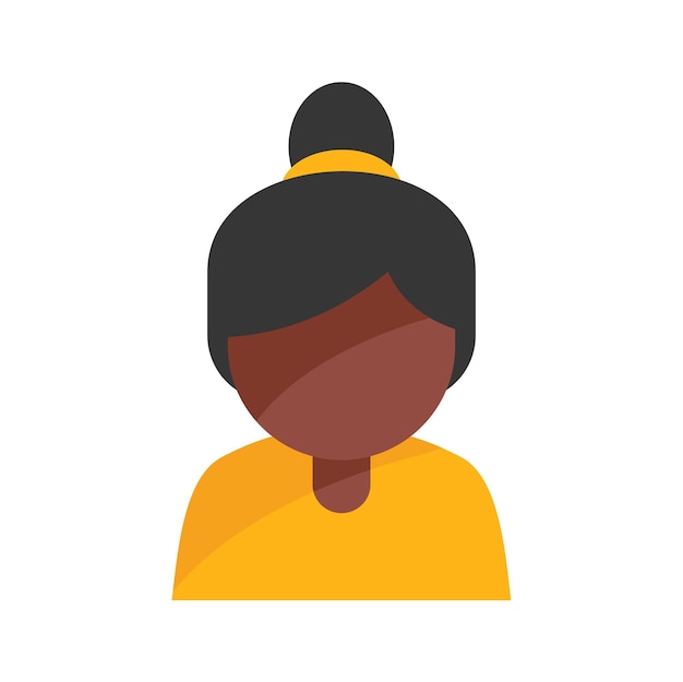 Icono de niña de Tanzania vector plano persona africana escritorio indio aislado