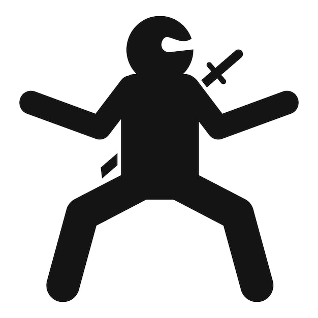 Icono Ninja Ilustración simple del icono de vector Ninja para diseño web aislado sobre fondo blanco