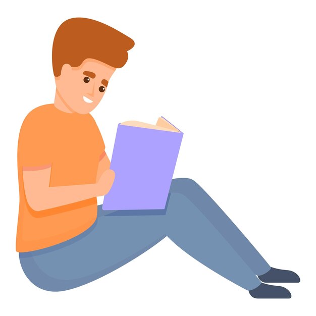 Icono de niño de aprendizaje Icono vectorial de niño de aprendizaje para diseño web aislado en fondo blanco