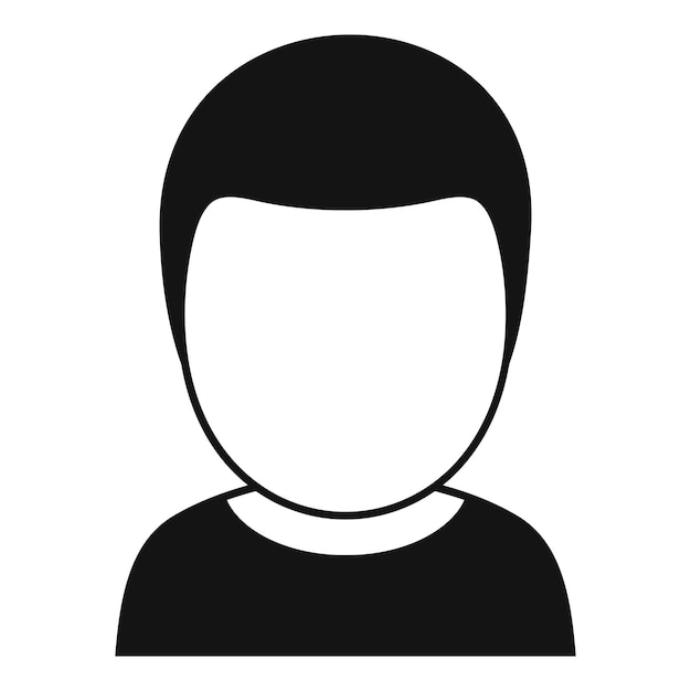 Icono de niño joven simple vector etapa hombre linda generación