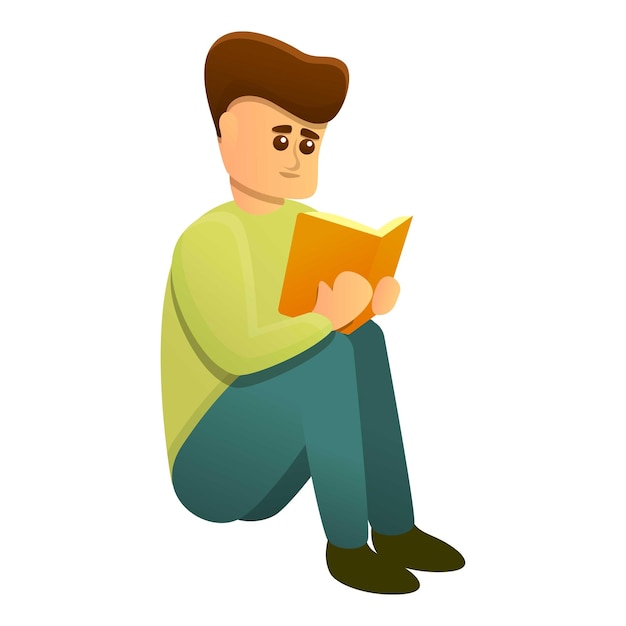 Icono de niño preparándose para una prueba Icono de vector de niño preparando para una prueba para el diseño web aislado sobre fondo blanco