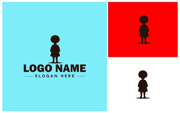 El icono de los niños, los bebés, los niños, la guardería, el jardín de infantes, el logotipo del vector de negocios moderno y plano.
