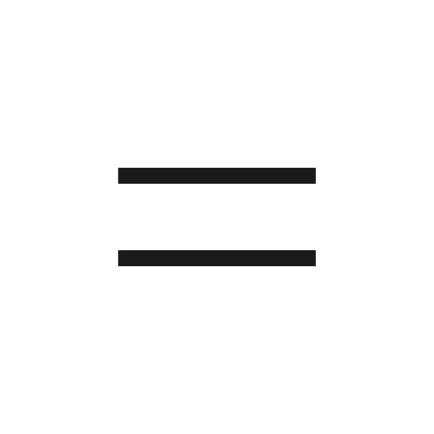 Icono de no igualdad Símbolo matemático Icono de vector simple moderno