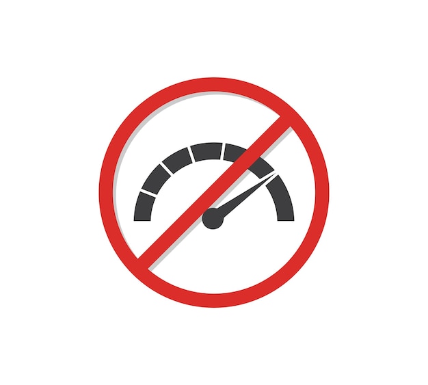 Icono de no velocidad No conducir señal de velocidad señal de tráfico límite de velocidad
