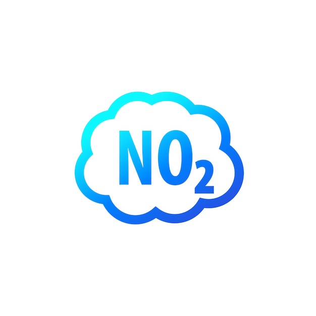 icono de NO2 gas de dióxido de nitrógeno