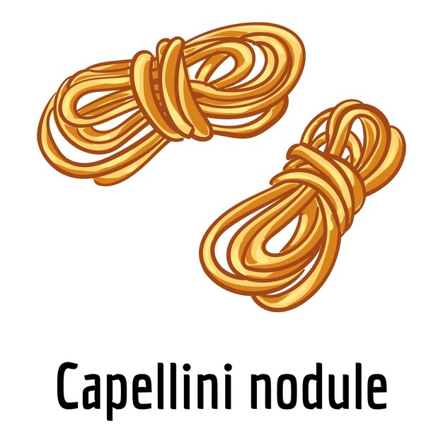 Vector icono de nódulo de capellini icono del vector de nódulos de capellino para el diseño web aislado en fondo blanco