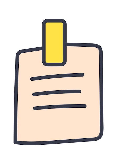 Icono de nota adhesiva Ilustración vectorial