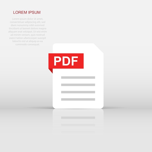 Icono de nota de documento pdf en estilo plano Ilustración de vector de hoja de papel sobre fondo aislado Concepto de negocio de documento de bloc de notas pdf
