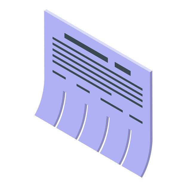 Icono de nota Isométrica del icono de vector de nota para diseño web aislado sobre fondo blanco