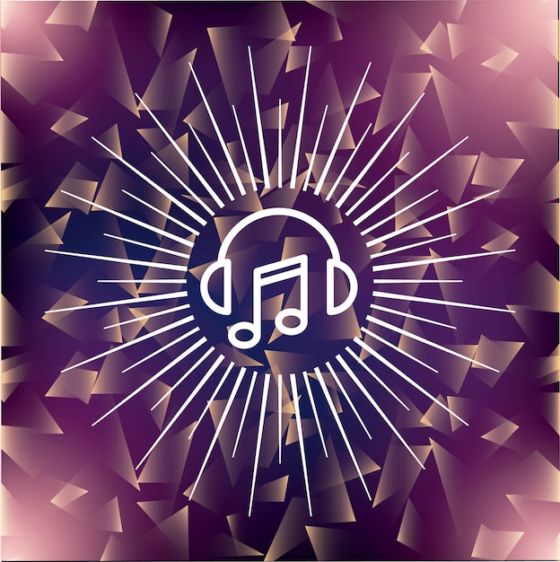 icono de nota musical. Diseño de música y sonido. Gráfico vectorial