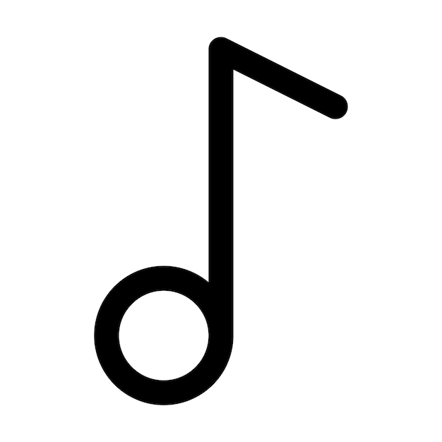 icono de nota musical de melodía en estilo de línea Ilustración vectorial