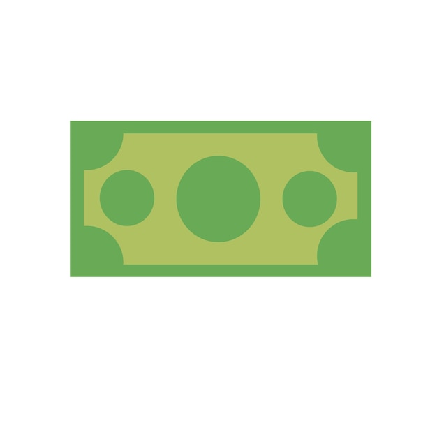 Icono de la nota del vector de la nota de la moneda