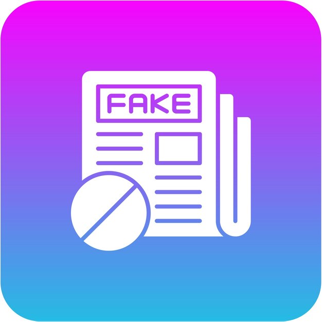 Vector el icono de las noticias falsas