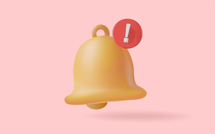 Vector icono de notificación 3d aislado en fondo rosa elemento de medios sociales nuevo mensaje 3d vector