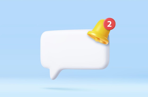 Icono de notificación 3d