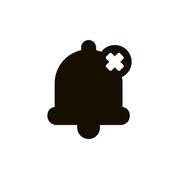 Icono de notificación de campana de silueta