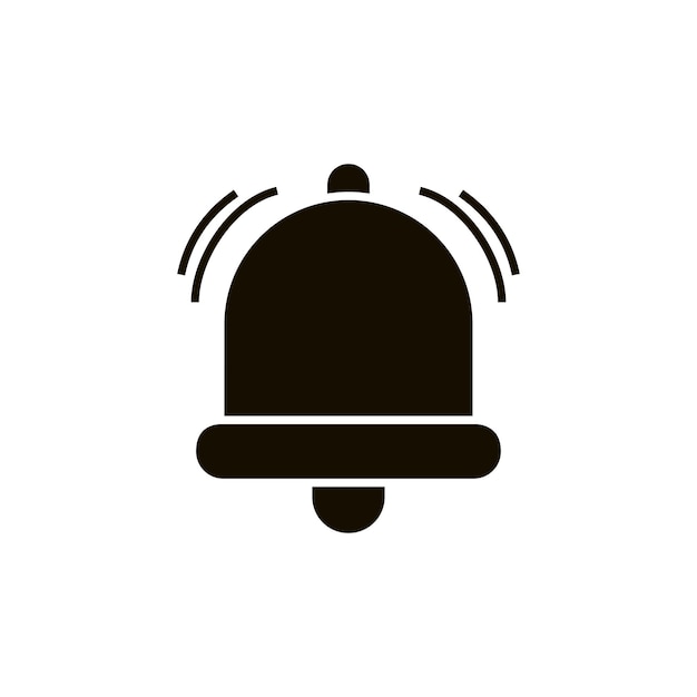 Icono de notificación de campana de silueta
