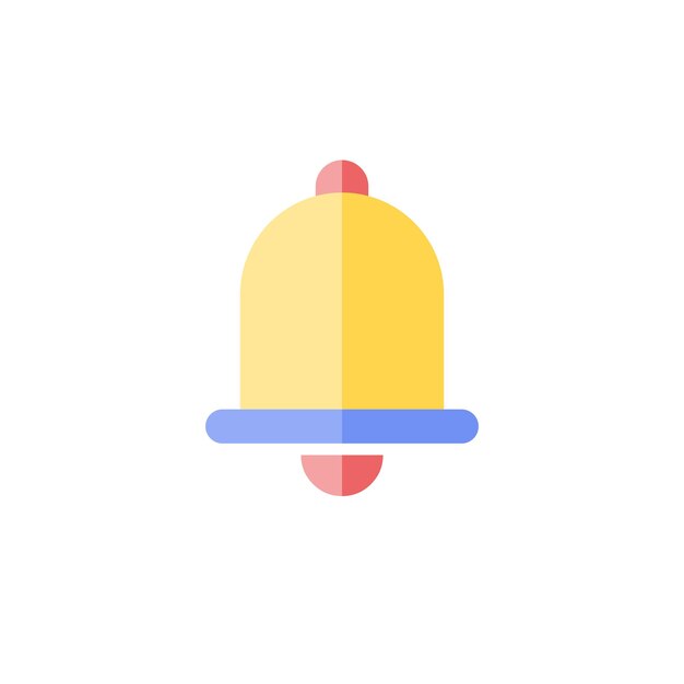 icono de notificación en diseño plano
