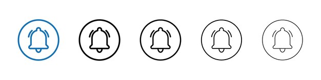 Icono de notificación Logotipo vectorial de esquema para la interfaz de usuario web