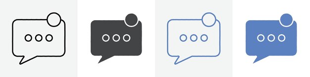 icono de notificación de mensaje símbolo de grupo o vector de signo