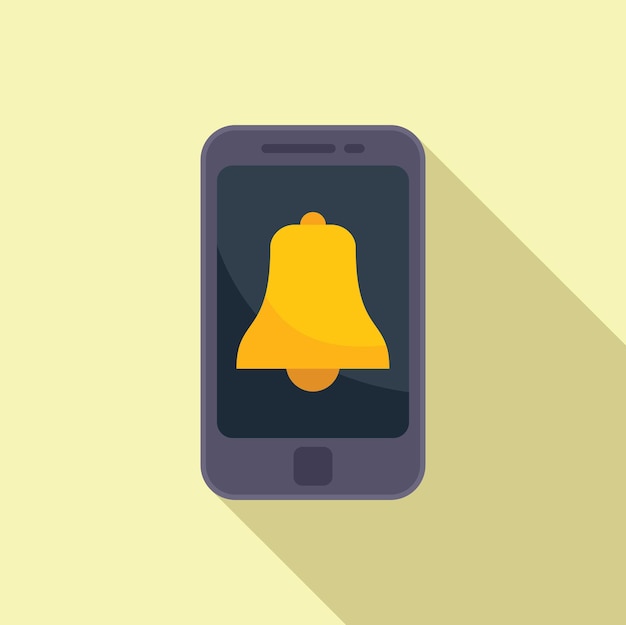 Icono de notificación de teléfono inteligente vector plano Tiempo en casa Trabajador remoto