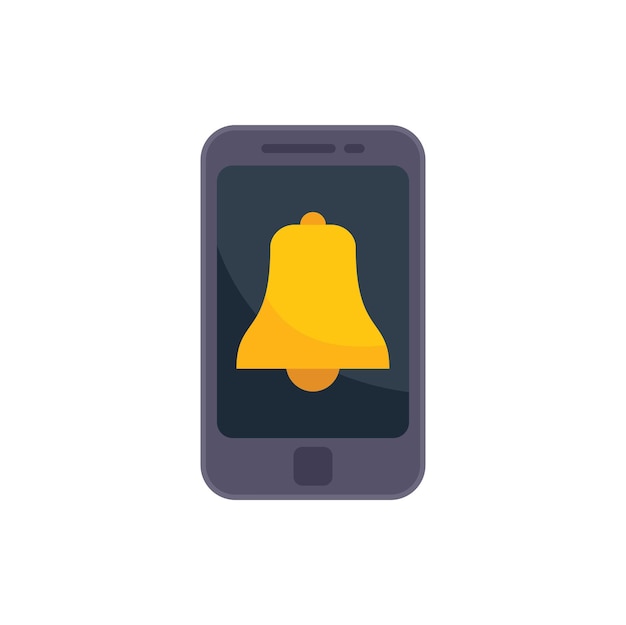 Icono de notificación de teléfono inteligente vector plano Tiempo en casa Trabajador remoto