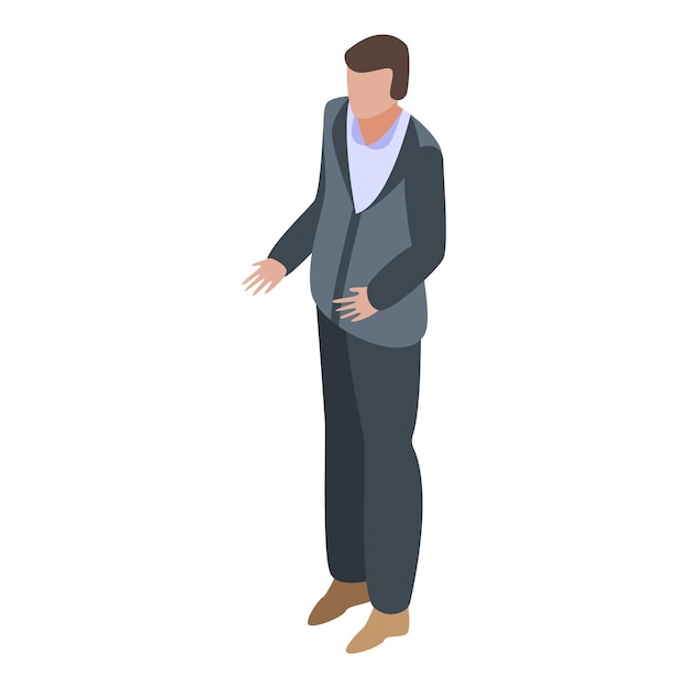 Icono de novio Isométrico del icono de vector de novio para diseño web aislado sobre fondo blanco
