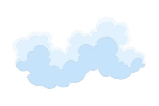 Ícono de nube abstracto blanco icono de paisaje de nube símbolo formas en estilo plano vector elemento de diseño nublado