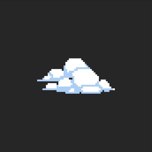 icono de nube de arte de píxeles para el activo del juego