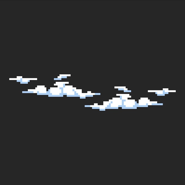 icono de nube de arte de píxeles para el activo del juego